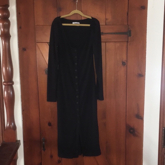 Urban Outfitters**Black Dress**Long Sleeved**Button Up - Picture 5 of 5